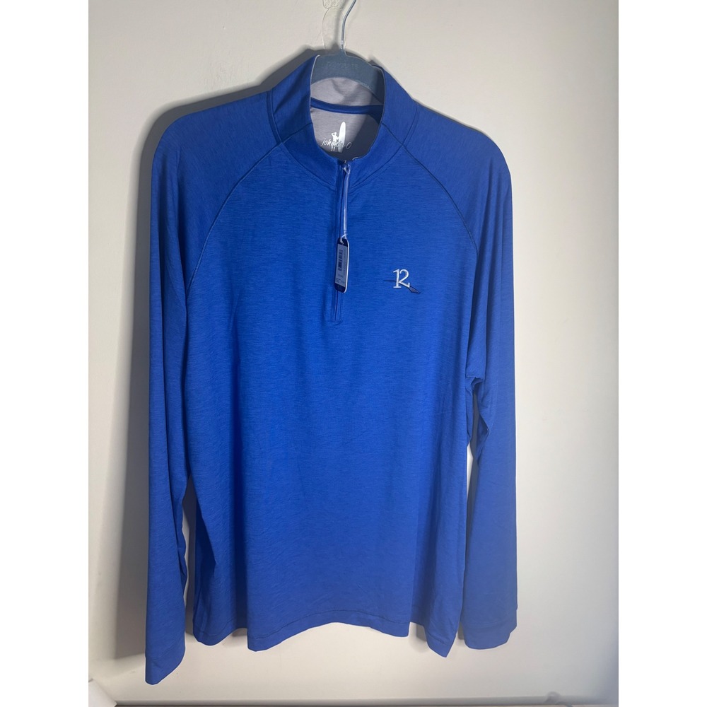 Johnnie-O Freeborne Performance 1/4 zip Pullover Royal Blue JMKO3620 Mens L NWT